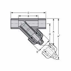 Ys22C8-030C 3 in Cpvc Wye Strainer Socket