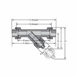 Spears® YS2AC8-030C CPVC Wye Strainer, 3 in Nominal, 6-7/8 in Overall Length