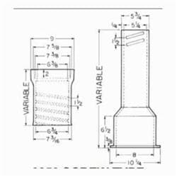 Tyler Pipe 562-S Valve Box, 10-1/4 x 27 to 37 in