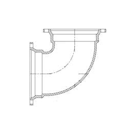 Import 4 in Mechanical Joint Ductile Iron 90 Elbow