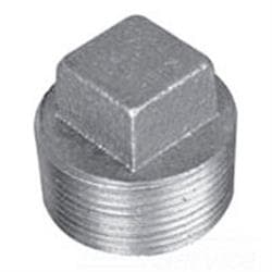 1/8 in Galvanized Square Head Solid Plug