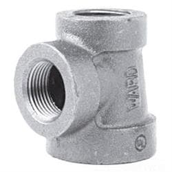 1-1/4 x 3/4 in Black Cast Iron Tee