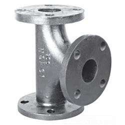 3 in Black Cast Iron Flanged Tee