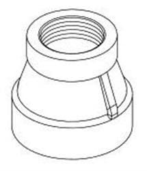 1-1/4 x 3/4 in Black Cast Iron Coupling
