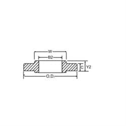 3/4 in 300Lb Raised Face Weld Slip On Flange