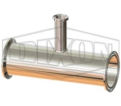 Dixon® T7RMP-300075PL BioPharm Clamp Reducing Tee, 3 x 3/4 in Nominal