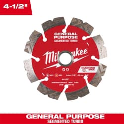 Milwaukee® 49-93-9004 DIAMOND MAX™ 4-1/2 in Segmented Turbo General Purpose Diamond Blade